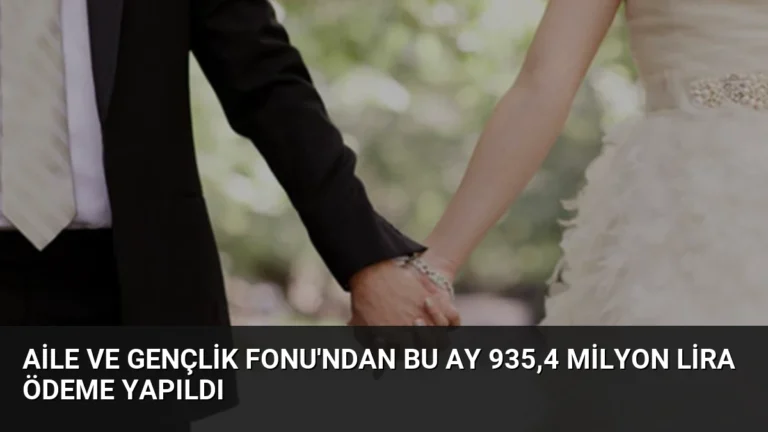Aile ve Gençlik Fonu’ndan Bu Ay 935,4 Milyon Lira Ödeme Yapıldı
