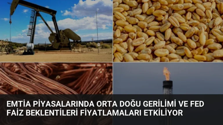 Emtia Piyasalarında Orta Doğu Gerilimi ve Fed Faiz Beklentileri Fiyatlamaları Etkiliyor