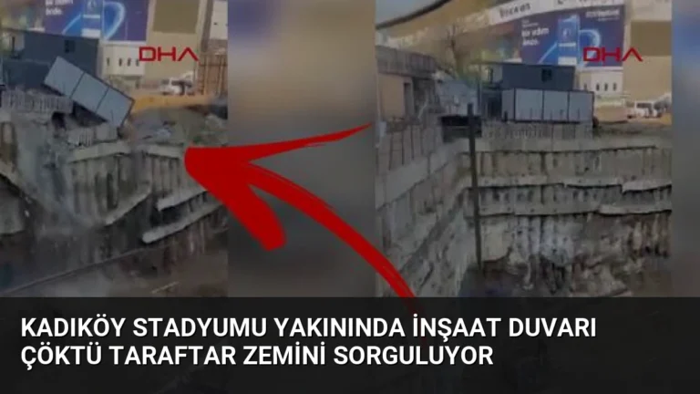 Kadıköy Stadyumu Yakınında İnşaat Duvarı Çöktü Taraftar Zemini Sorguluyor