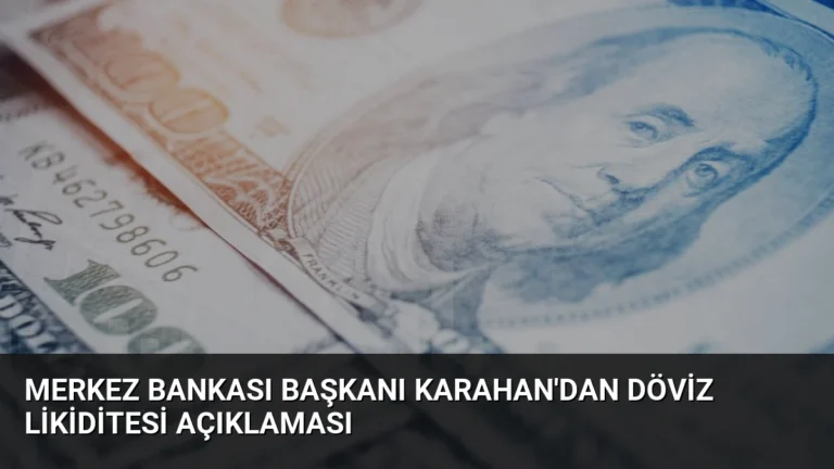 Merkez Bankası Başkanı Karahan’dan Döviz Likiditesi Açıklaması