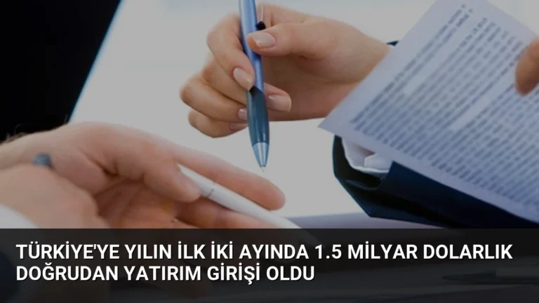 Türkiye’ye Yılın İlk İki Ayında 1.5 Milyar Dolarlık Doğrudan Yatırım Girişi Oldu