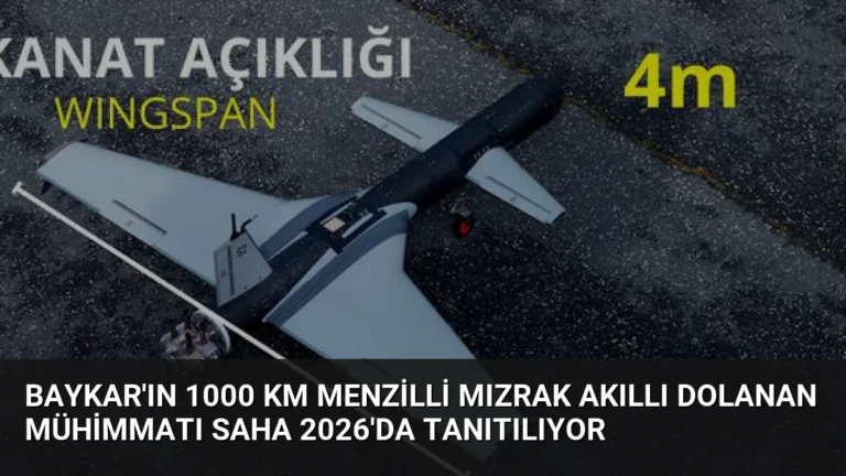 Baykar’ın 1000 KM Menzilli Mızrak Akıllı Dolanan Mühimmatı SAHA 2026’da Tanıtılıyor