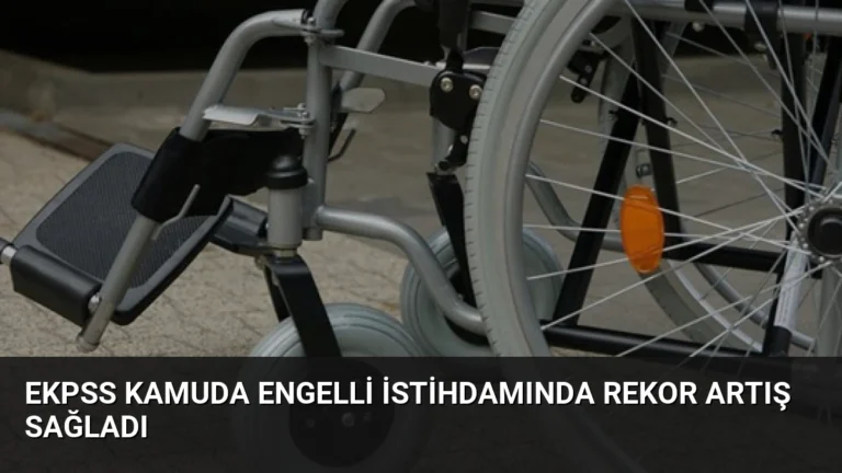 EKPSS Kamuda Engelli İstihdamında Rekor Artış Sağladı