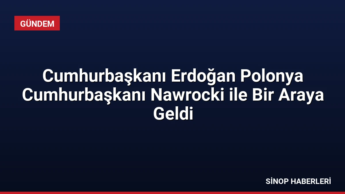 Cumhurbaşkanı Erdoğan Polonya Cumhurbaşkanı Nawrocki ile Bir Araya Geldi