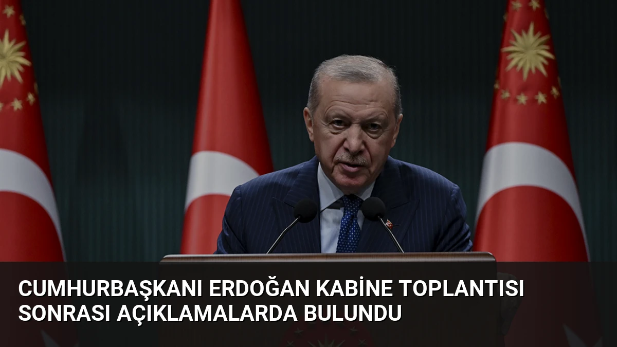 Cumhurbaşkanı Erdoğan Kabine Toplantısı sonrası açıklamalarda bulundu