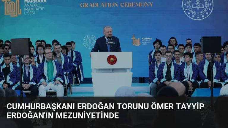 Cumhurbaşkanı Erdoğan torunu Ömer Tayyip Erdoğan’ın mezuniyetinde