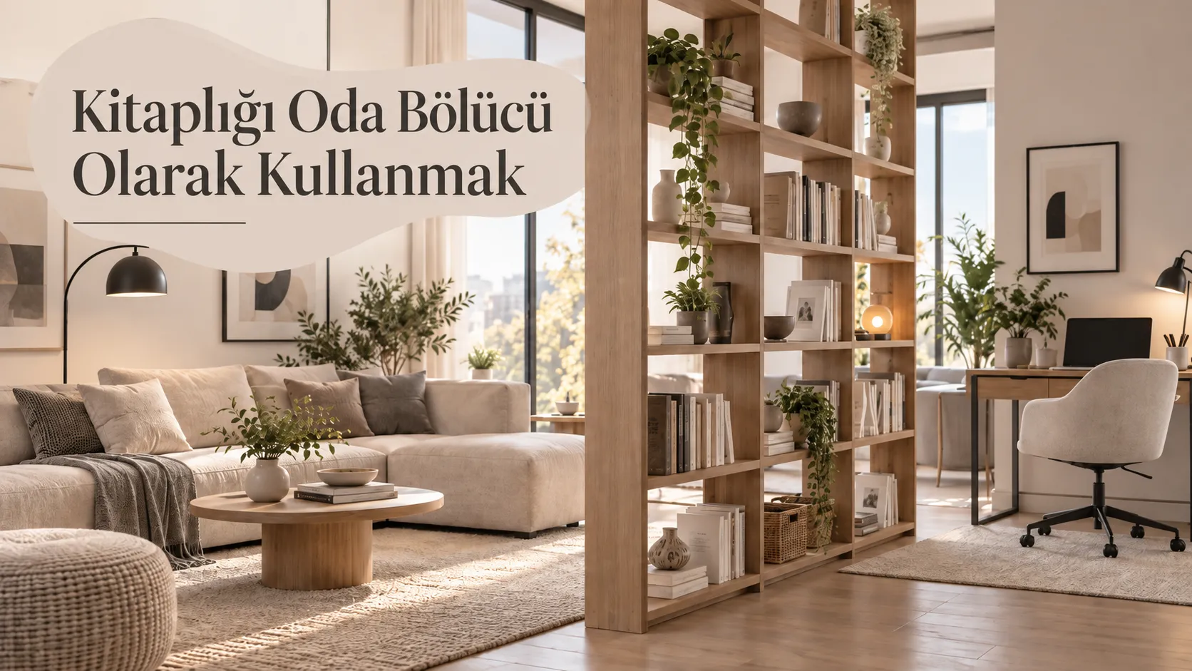 Kitaplığı Oda Bölücü Olarak Kullanmak