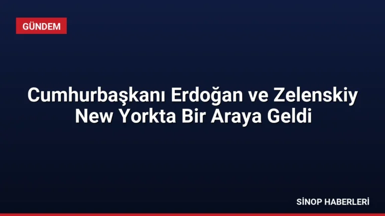 Cumhurbaşkanı Erdoğan ve Zelenskiy New Yorkta Bir Araya Geldi