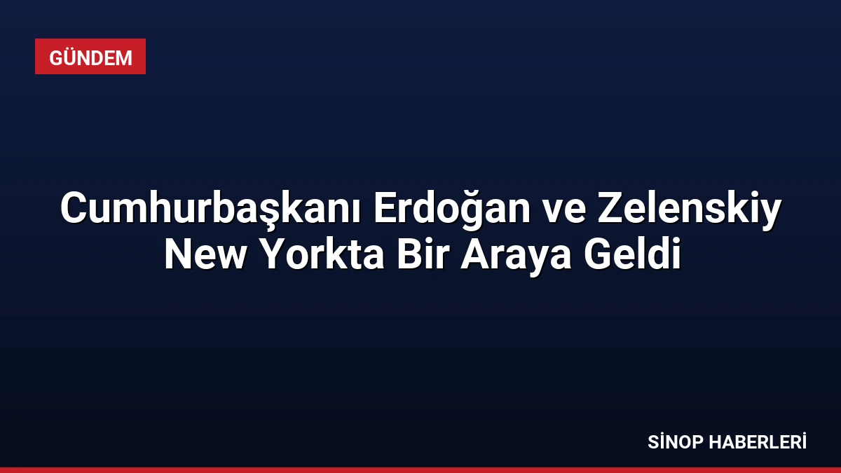 Cumhurbaşkanı Erdoğan ve Zelenskiy New Yorkta Bir Araya Geldi