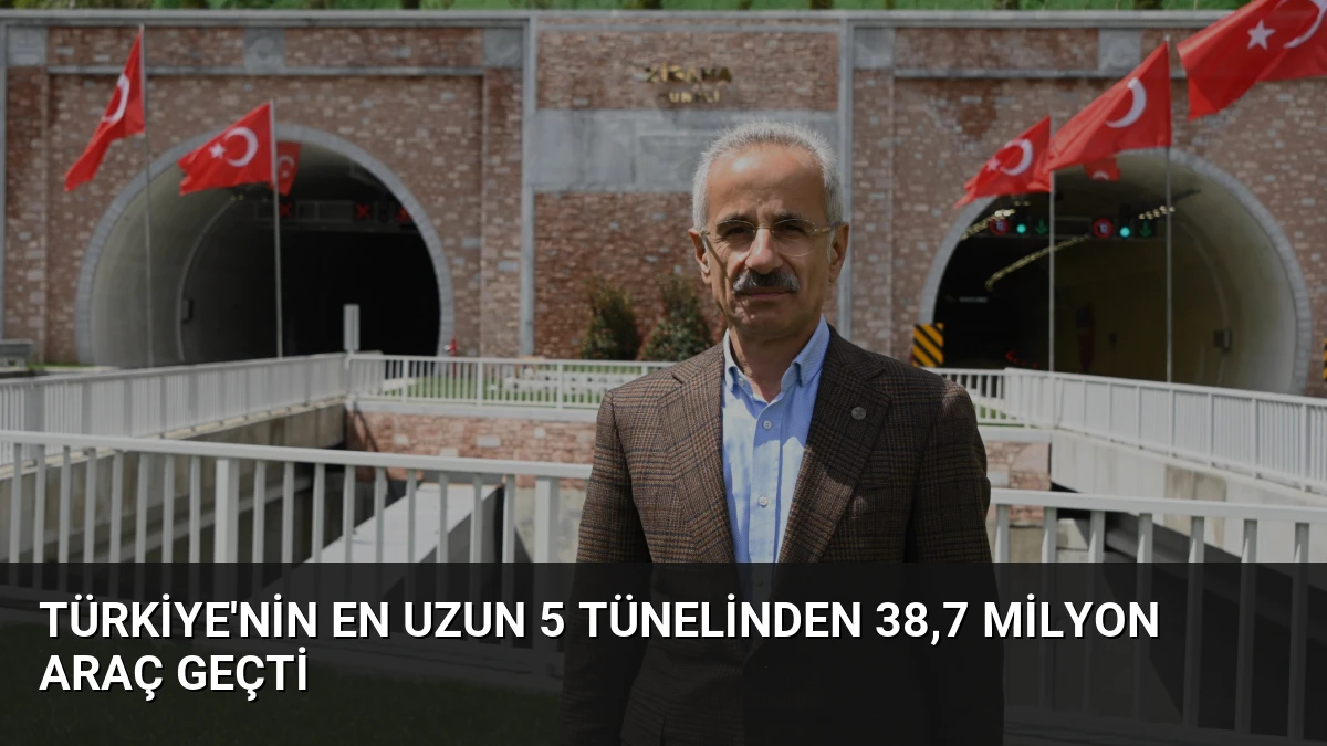 Türkiye’nin En Uzun 5 Tünelinden 38,7 Milyon Araç Geçti