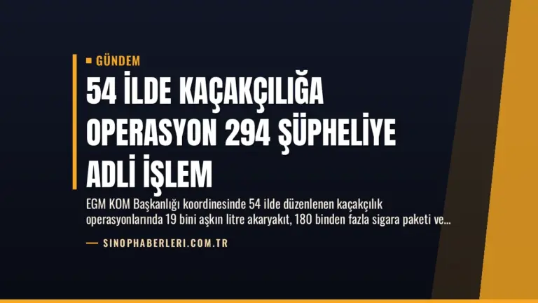 54 İlde Kaçakçılığa Operasyon 294 Şüpheliye Adli İşlem