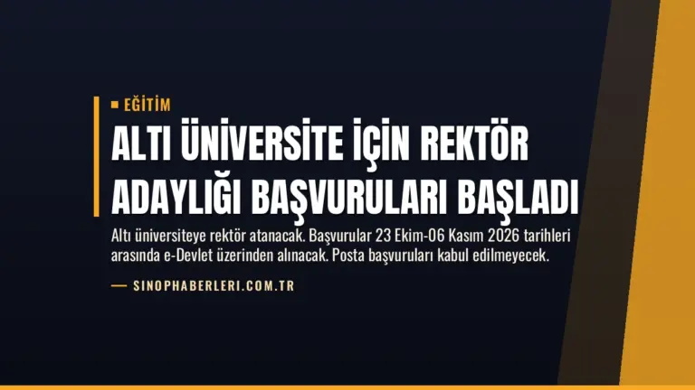 Altı Üniversite İçin Rektör Adaylığı Başvuruları Başladı