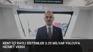 Kent İçi Raylı Sistemler 3.25 Milyar Yolcuya Hizmet Verdi