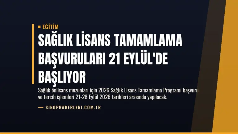 Sağlık Lisans Tamamlama Başvuruları 21 Eylül’de Başlıyor