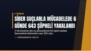 Siber Suçlarla Mücadelede 6 Günde 643 Şüpheli Yakalandı