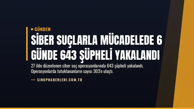 Siber Suçlarla Mücadelede 6 Günde 643 Şüpheli Yakalandı