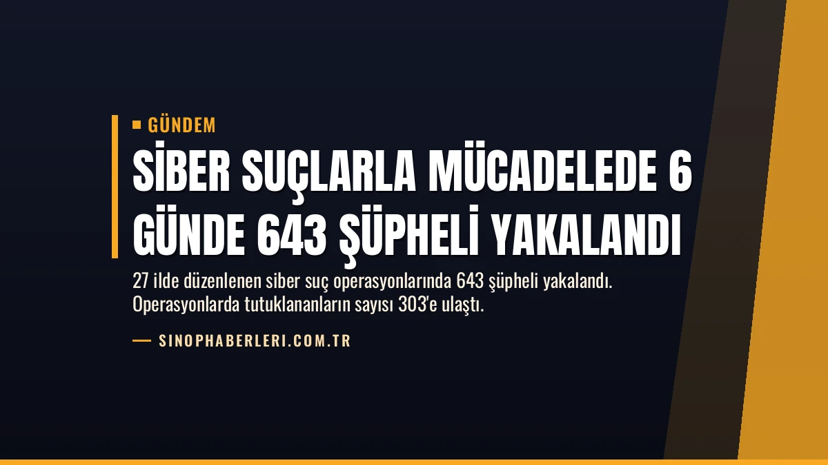 Siber Suçlarla Mücadelede 6 Günde 643 Şüpheli Yakalandı