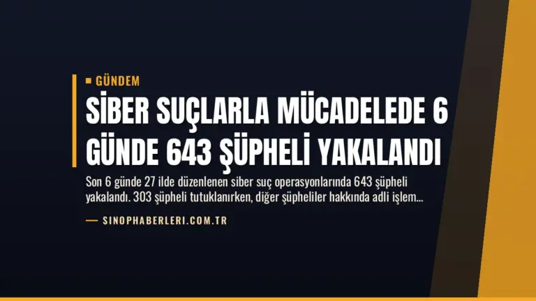 Siber Suçlarla Mücadelede 6 Günde 643 Şüpheli Yakalandı