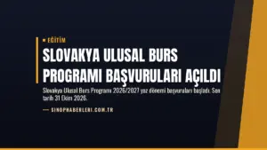 Slovakya Ulusal Burs Programı Başvuruları Açıldı