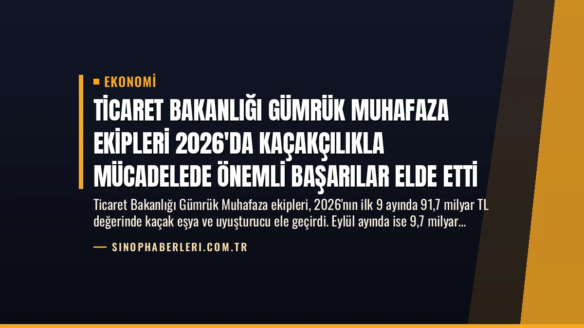 Ticaret Bakanlığı Gümrük Muhafaza Ekipleri 2026’da Kaçakçılıkla Mücadelede Önemli Başarılar Elde Etti