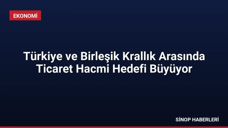 Türkiye ve Birleşik Krallık Arasında Ticaret Hacmi Hedefi Büyüyor